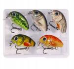 Hengjia Wobbler szett Pisztráng Sügér mini 3cm 1, 5g x5 db doboz (BOX008-3)