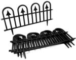 GardenLine Gard de gradina decorativ, plastic negru, set 4 buc, 60x31 cm GartenVIP DiyLine (DOS2354)