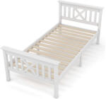  Fehér fa ágykeret, 90x200 cm