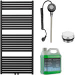 Cerano - Vincenzo fürdőszobai elektromos radiátor szett - WIFI - 600W - matt fekete - 1330x600 mm - cerano - 145 513 Ft