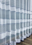 fuggonyoutlet Bordás, fehér alapon szürke 400x175 cm