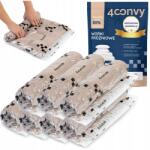 4CONVY 7x Vákuumzsák 30x40 ruhákhoz bőrönd görgős feltekerhető (vacuumbag_roll_print_30x40_7)