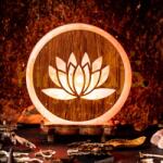  Himalája Sólámpa - LÓTUSZVIRÁG korong forma (SLK-LOT)