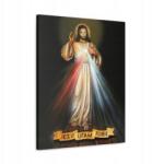  Vakrámázott vászonkép Jézus Irgalmas Jézus Bízom Benned reprodukció 80x60 (SAC254)