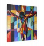  Vallásos vászonkép Jézus A Kereszten Kubizmus modern művészet 80x80 (SAC001)