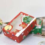 Cakesicq Díszdoboz karácsonyi kekszekhez - mézeskalács és házikó, 22 × 15 × 7 cm - Cakesicq (cb.sd009.a)