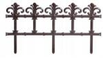 Artool Gard de gradina decorativ, din plastic, maro inchis, set 6 buc, 3.72 m x 34 cm GartenVIP DiyLine (IPLB-R222)