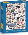 Galison - Hello Animals of the World - veszélyeztetett állatok 500 darabos kirakó (9781797213590)
