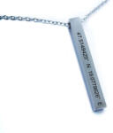 R. M. ékszer Koordináta egyedi acél hasáb medálos nyaklánc (16222RM)