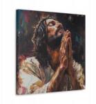  Vászonkép 50x50 imádkozó Jézus Krisztus Imádság, mint olajfestmény 14 (SAC1021)