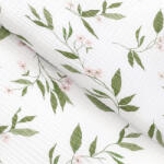 Goldea pamut krepp anyag - jázmin virágmintás 160 cm