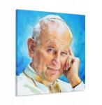  II. János Pál Pápa Vászonkép Károly Wojtyla 8 mint akvarell 50x50 (SAC930)