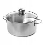 SSW Rozsdamentes acél edény 2, 9l üvegfedővel, átmérő 20 cm City (58003)