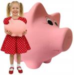  Rózsaszín malacpersely, Nagy méretű XXL, Kerámia, nem nyitható, Összetörésre