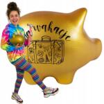  Személyre Szabott persely névvel, Arany Színű Kerámia grafikával, összetörhető