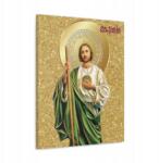  Vallásos vászonkép Szent Júdás Tádé ikon arany háttér 60x40 (SAC189)