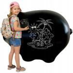  Névre szóló persely, választható grafikával, Bármilyen szöveggel, felbontható, fekete, Nagy méretű