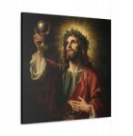  Vallásos vászonkép Jézus Krisztus Eucharisztia olaj stílus 80x80 (SAC801)