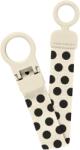BIBS - Lantisor clip Loop pentru suzeta, Studio Collection Polka Dots, Ivory Black