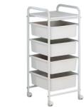 Mobikon Raft pardoseala mobil fier mdf plastic alb Sufik 33x42x74 cm (0000400278) Raft