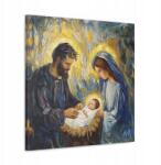  Vallásos kép Szent Család az istállóban Karácsony olaj stílus 60x60 (SAC642)
