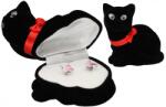  Velúr Macska Fülbevaló Doboz Női Gyerek Lány Cica (8595594900598)