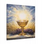  Vallási kép Eucharisztia Krisztus Teste És Vére olajfestmény 50x50 (SAC867)