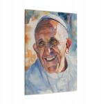  Vallásos festmény Ferenc Pápa portré akvarell stílus 70x50 (SAC679)