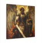  Vallásos kép Mihály Arkangyal harcol a fenevaddal stílus olajfestmény 50x50 (SAC2007)