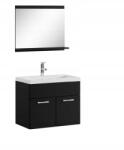 Etna Fürdőszoba szekrény mosdóval tükör fekete matt 60x35cm Etna (MOBZE130/10/60)