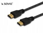 SAVIO Hdmi kábel v1.4 Savio CL-37 1m, fekete, arany végek (CL-37)