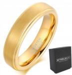 STEELOVA 18K Arany Fazettált Wolfram Karikagyűrű Matt méret12 (OW092)