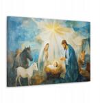  Vallásos kép Szent Család Betlehemi csillag az istállóban 100x70 (SAC2209)