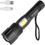 TifanTEX Lanternă LED X-Balog P50 USB cu zoom (Lampă puternică cu o) (3527E5)