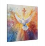  Vallási kép Kereszt És Galamb Szentlélek stílus akvarell 60x60 (SAC651)