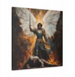  Vallásos kép Mihály Arkangyal legyőzi a fenevadat olajfestmény 60x60 (SAC662)