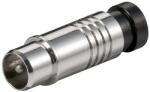 WELL Conector coaxial cu comperesie tata pentru cablu cu diametru exterior de 7.0mm, set 12 blistere (CX-CP-M7.0MMX2-BW)