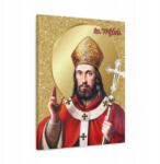  Vallásos vászonkép Szent Adalbert ikon arany háttér 100x70 (SAC251)