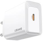 USAMS T69 hálózati töltő Type-C aljzat (30W, PD gyorstöltő 3.0) FEHÉR (CC329TC01) - bluedigital