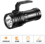 Wurkkos DL46 búvár zseblámpa, 20000 lm, USB-C újratölthető, 30000 mAh akkumulátor, Power Bank funkcióval