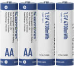 KeepPower P1450i3 AA 1, 5 V Li-ion akkumulátor 3133 mAh / 4700 mWh - 4 db-os készlet