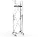 CRIANO Schela mobila aluminiu telescopica 2x4(m), inaltime lucru 8 metri, o platforma 1, 6x0, 6(m), max 200kg/mp - CNO-SME-MEGA8 (CNO-SME-MEGA8) - zoomzi