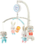 Baby Mix Carusel Muzical pentru Patut Baby Mix 49413 Bears and Rabbits cu 5 Jucarii din Plus 0 Luni+ Multicolor (49413)