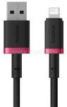 Baseus iPhone 14 Plus / 14 Pro Max / 14 Pro DURA adatkábel USB - lightning, 100cm, PIROS/FEKETE (P10377801U01-01) (P10377801U01-01)