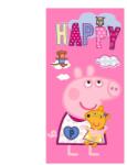 Carbotex Törölköző - Peppa malac és Teddy mackó, 70×140 cm