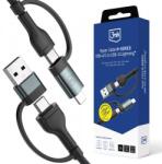 3mk Protection Cablu Date si Incarcare USB-A / USB-C - USB-C / Lightning 3MK Hyper N, 60W, 1.2m, Negru - evomag