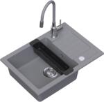 Ruvetti Natu Compact chiuveta cu baterie și accesorii gri/oțel LP_3200-NC6244GR_W (LP3200NC6244GRW)