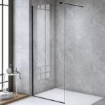 Welland Vista walk-in zuhanyfal 100 x 195 cm - fekete profil - pepita