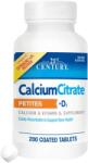 21st Century Calcium Citrate Petites + D3, 200 tablete, 21st Century