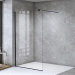 Welland Vista walk-in zuhanyfal 120 x 195 cm - fekete profil - pepita